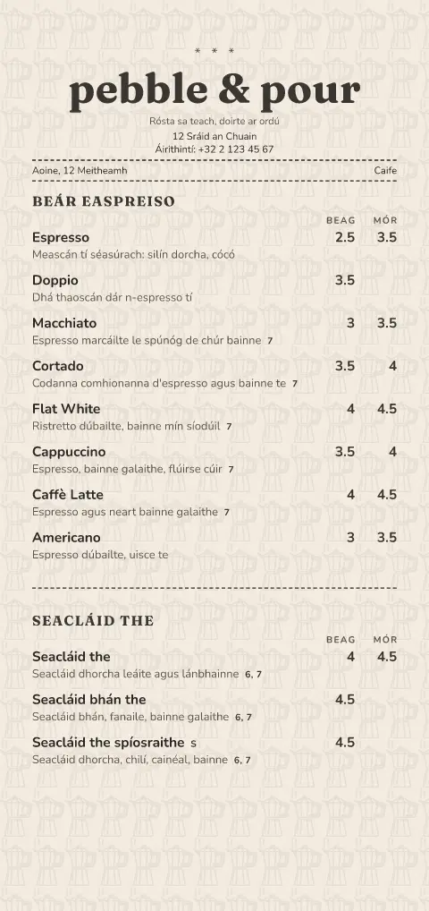 Duillín moka – réamhamharc de theimpléad biachláir