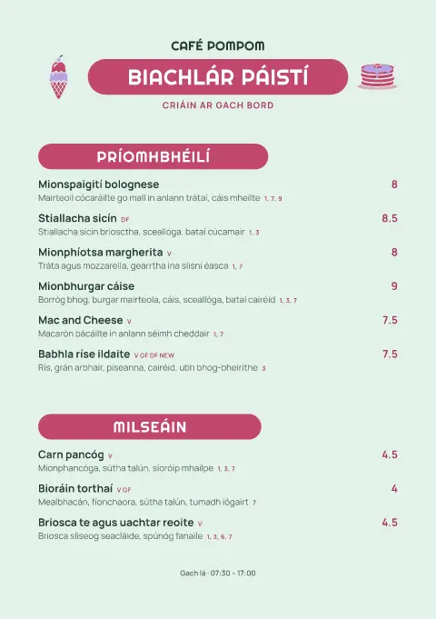 Spraoi pompom – réamhamharc de theimpléad biachláir