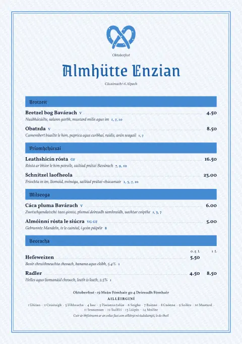 Bretzel na spéire – réamhamharc de theimpléad biachláir
