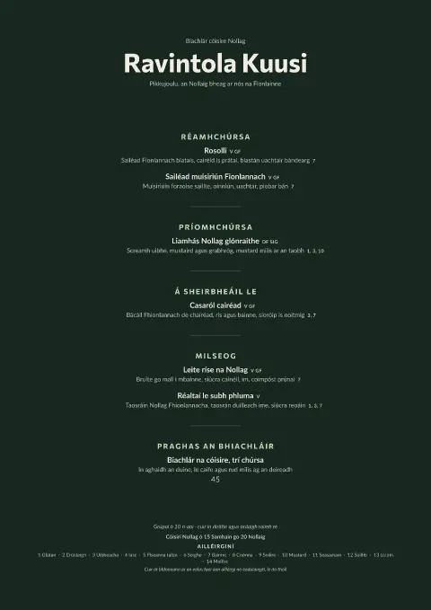 Nollaig bheag – réamhamharc de theimpléad biachláir
