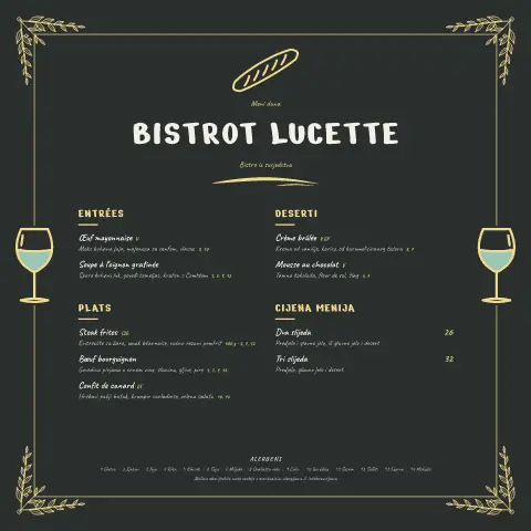 Škriljevac i baguette – pregled predloška jelovnika