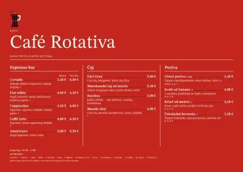 Jutarnja rotacija – pregled predloška jelovnika