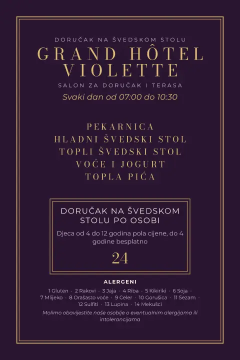 Zora u patlidžanu – pregled predloška jelovnika