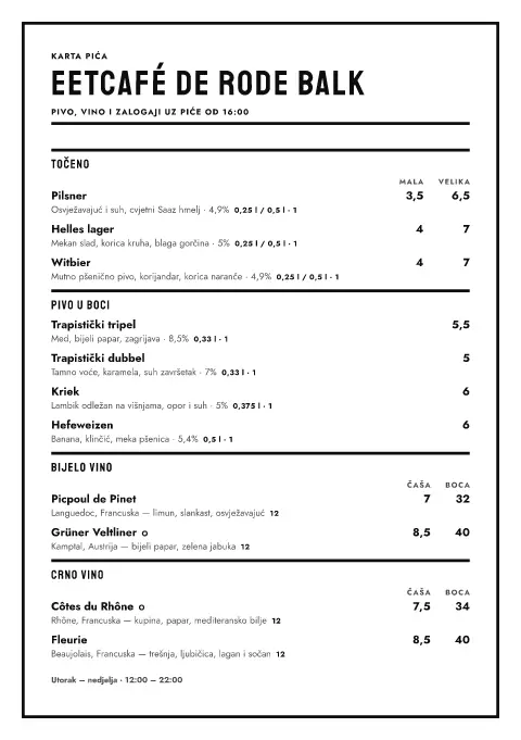 Borrel blok – pregled predloška jelovnika