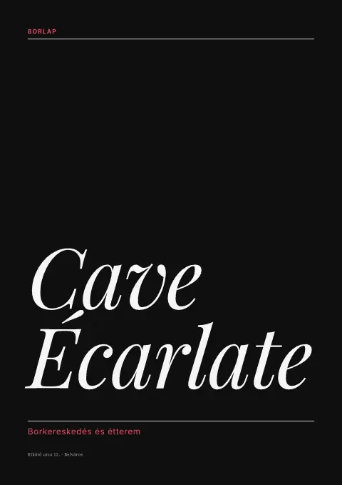 Scarlet Cellar – étlapsablon előnézete