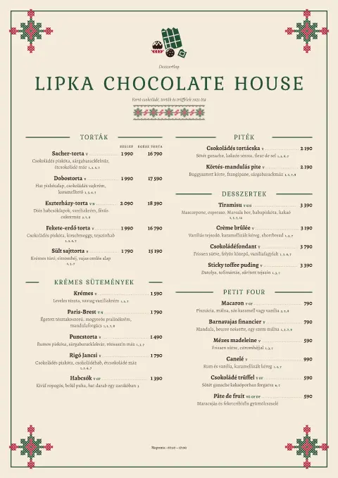 Cocoa Stitch – étlapsablon előnézete