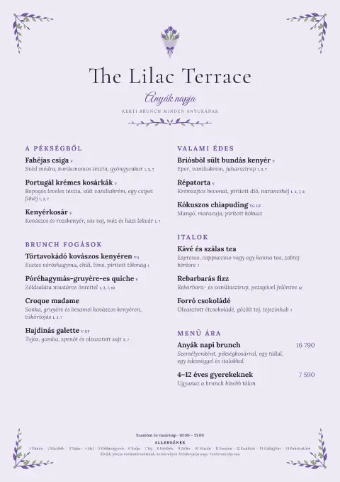 Lavender Posy – étlapsablon előnézete