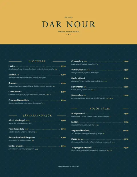 Lantern Lounge – étlapsablon előnézete