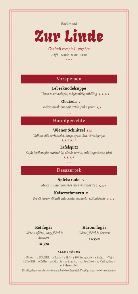 Redwork Lunch – étlapsablon előnézete