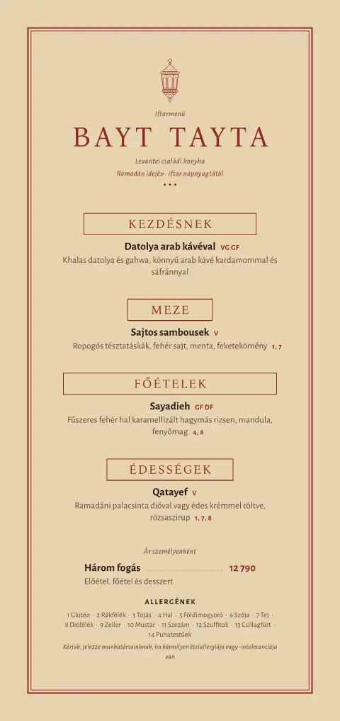 Sumac Hour – étlapsablon előnézete