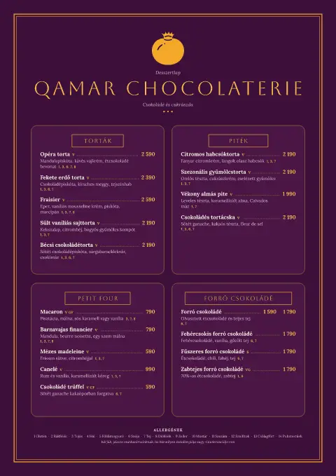 Cocoa Lattice – étlapsablon előnézete