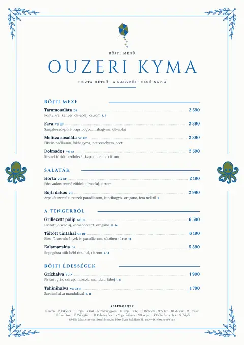 Whitewash Kite – étlapsablon előnézete