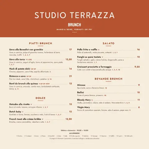 Terracotta della domenica – anteprima del modello di menù