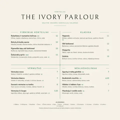Jado vermutas – meniu šablono peržiūra