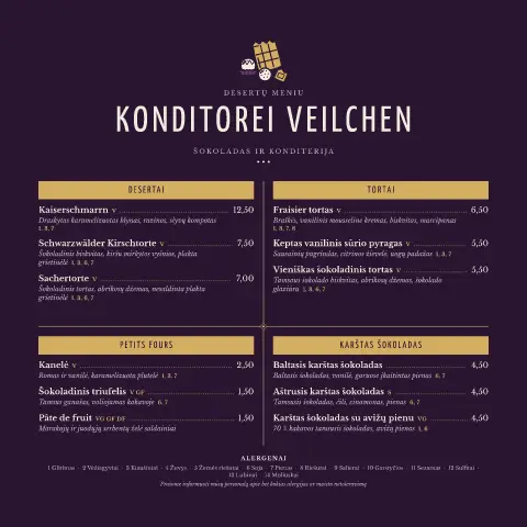 Violetinis ganašas – meniu šablono peržiūra
