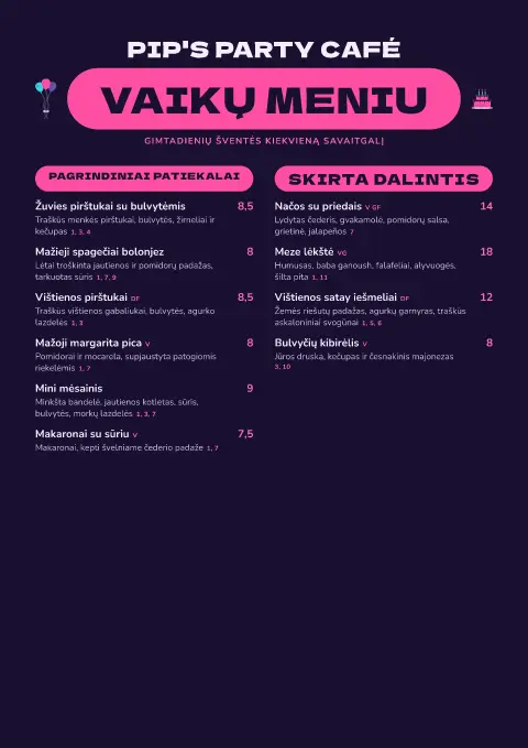 Šventinis vingis – meniu šablono peržiūra