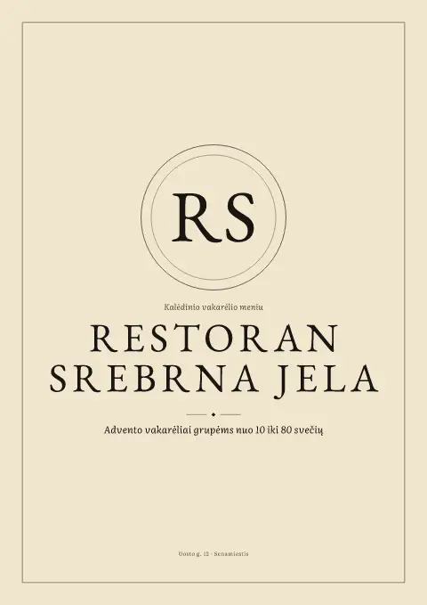 Advento salonas – meniu šablono peržiūra