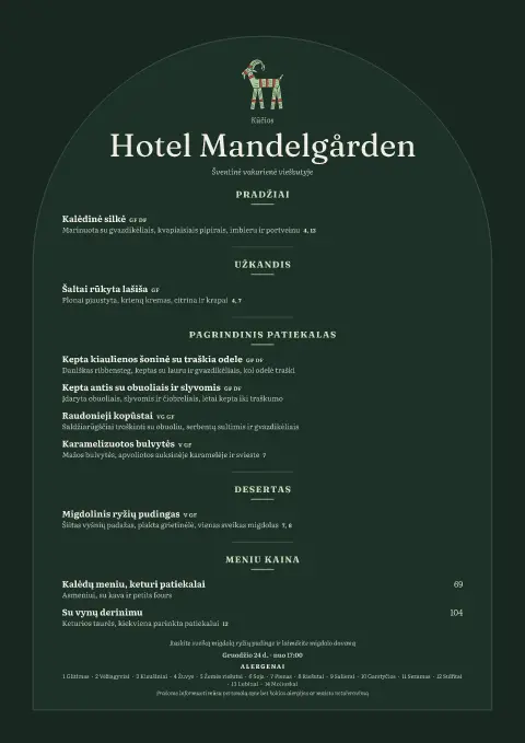 Migdolo dovana – meniu šablono peržiūra