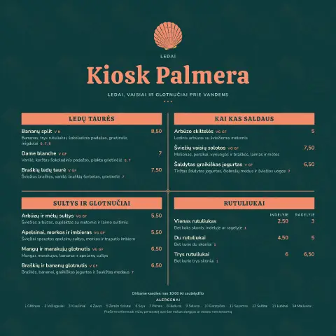 Ananasų lagūna – meniu šablono peržiūra