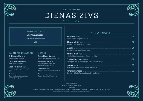 Dziļuma tāfele – ēdienkartes veidnes priekšskatījums