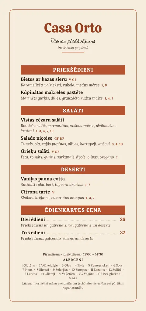 Terakotas dārzs – ēdienkartes veidnes priekšskatījums