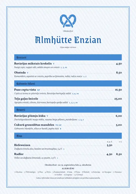 Debeszilais krekelis – ēdienkartes veidnes priekšskatījums