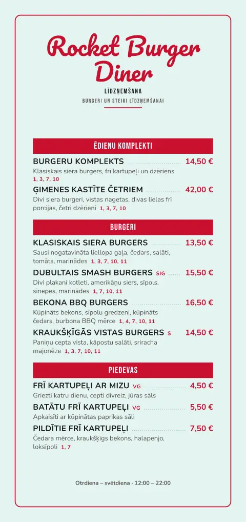 Ķiršu drive-in – ēdienkartes veidnes priekšskatījums