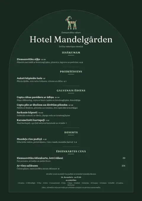 Mandeļu dāvana – ēdienkartes veidnes priekšskatījums