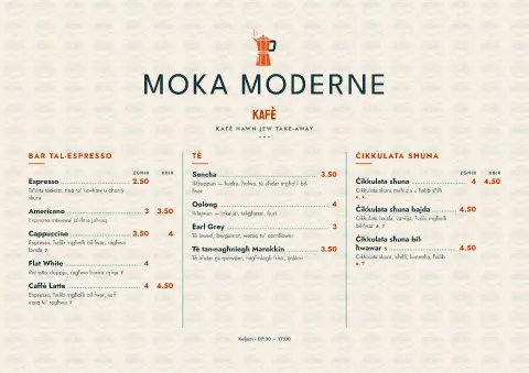 Boomerang Crema – preview tal-mudell ta' menu