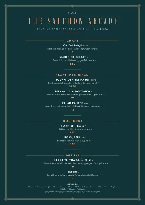 Copper Rangoli – preview tal-mudell ta' menu