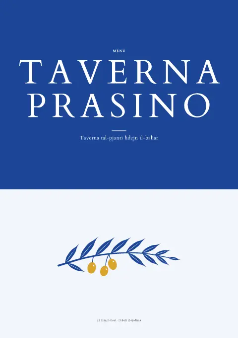 Island Greens – preview tal-mudell ta' menu