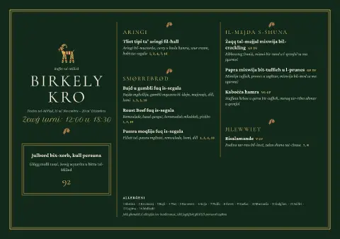 Evergreen Snaps – preview tal-mudell ta' menu