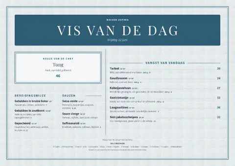 Oyster Mist – pagina 1 van de menukaarttemplate