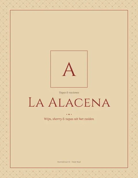 Sherry Lattice – voorbeeld van menukaarttemplate