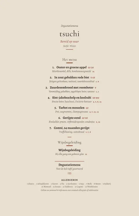 Raku Ember – voorbeeld van menukaarttemplate