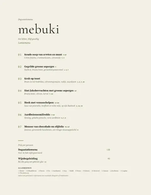 Seven Sprouts – voorbeeld van menukaarttemplate