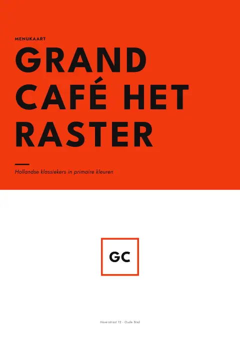 Raster Borrel – voorbeeld van menukaarttemplate