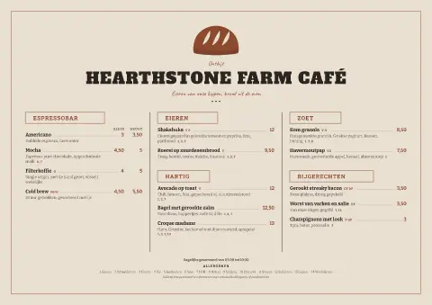 Raku Hearth – pagina 1 van de menukaarttemplate
