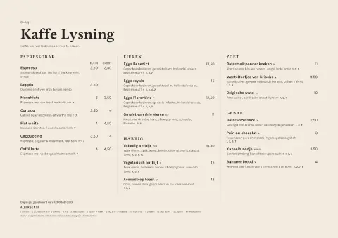 Linen Dawn – voorbeeld van menukaarttemplate