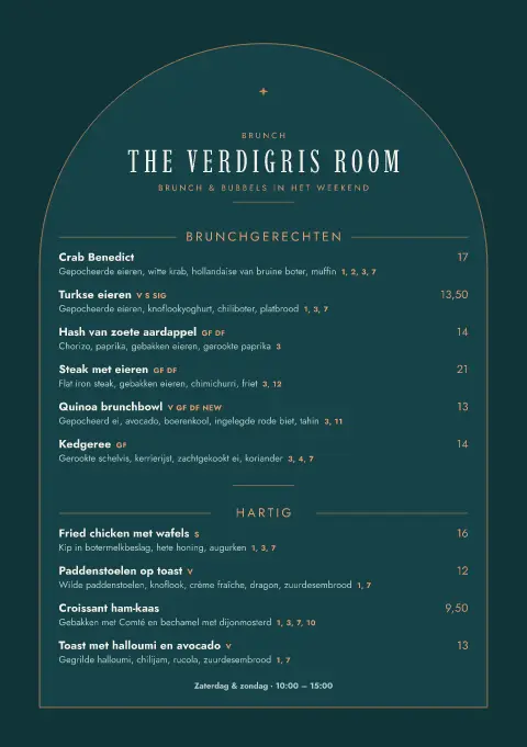 Copper Arch – voorbeeld van menukaarttemplate