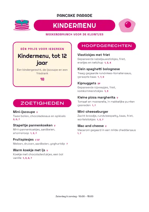 Magenta Hopscotch – voorbeeld van menukaarttemplate