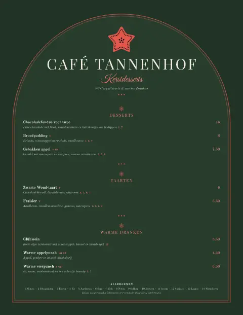 Gingerbread Arch – voorbeeld van menukaarttemplate