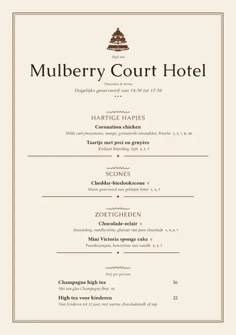 Sepia Orchard – voorbeeld van menukaarttemplate