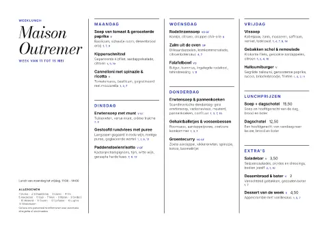 Ultramarine Noon – voorbeeld van menukaarttemplate