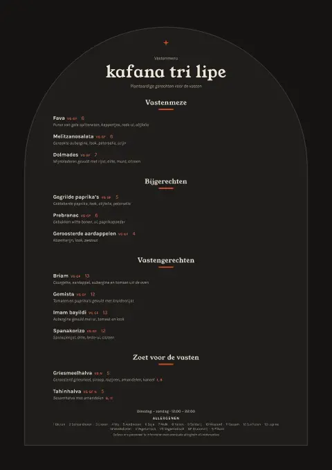 Sumi Fast – voorbeeld van menukaarttemplate