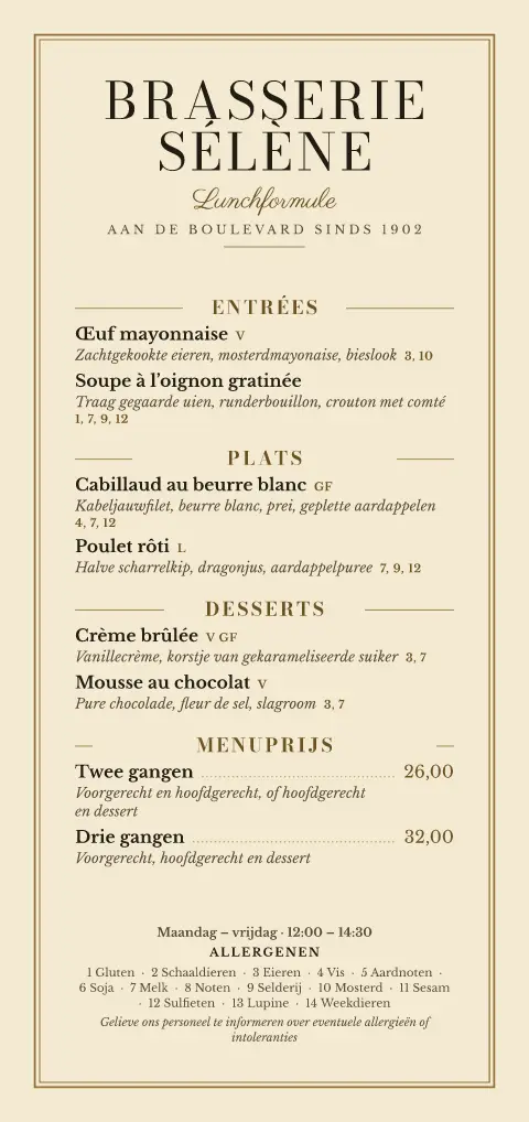 Champagne Midi – voorbeeld van menukaarttemplate