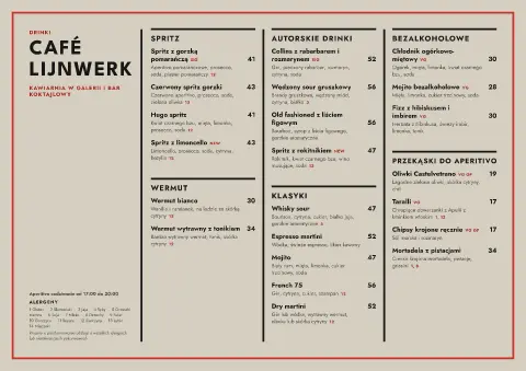 Cynobrowa siatka – podgląd szablonu menu