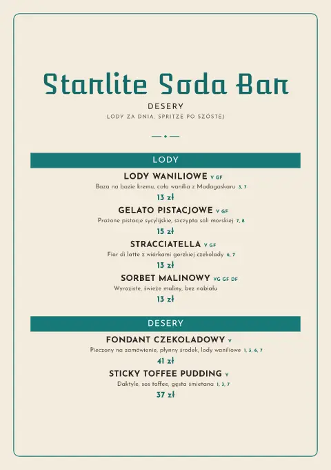 Chromowany shake – podgląd szablonu menu