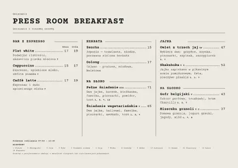Tost z teleksu – podgląd szablonu menu
