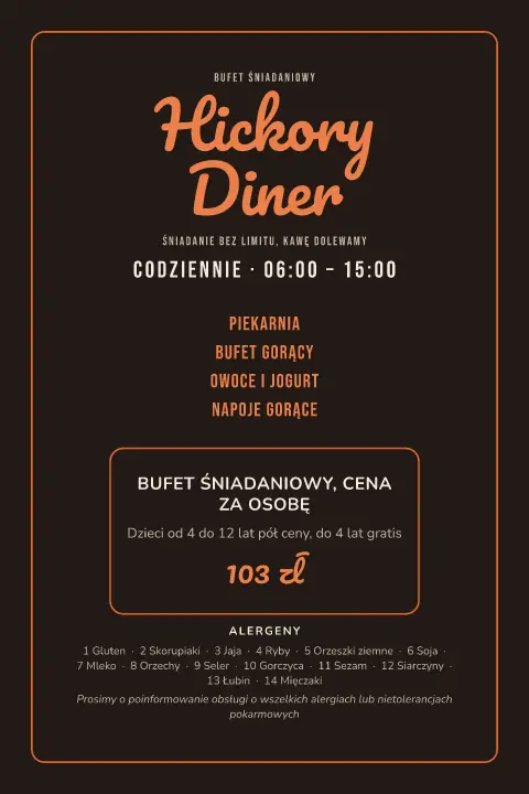 Rozżarzona płyta – podgląd szablonu menu